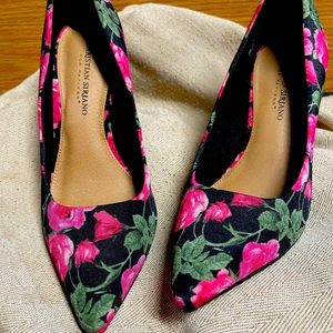Floral Christian Siriano heels